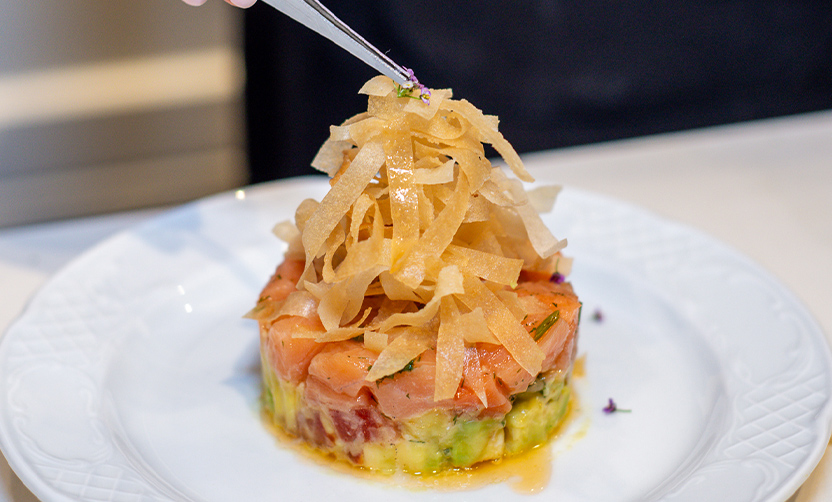 Montagem de estações gourmets para eventos
