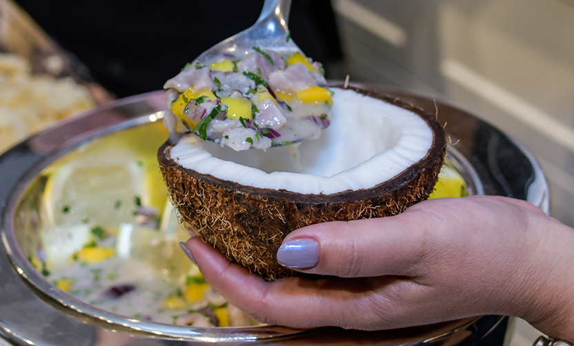 Montagem de estações gourmets para eventos