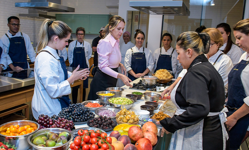 Montagem de estações gourmets para eventos
